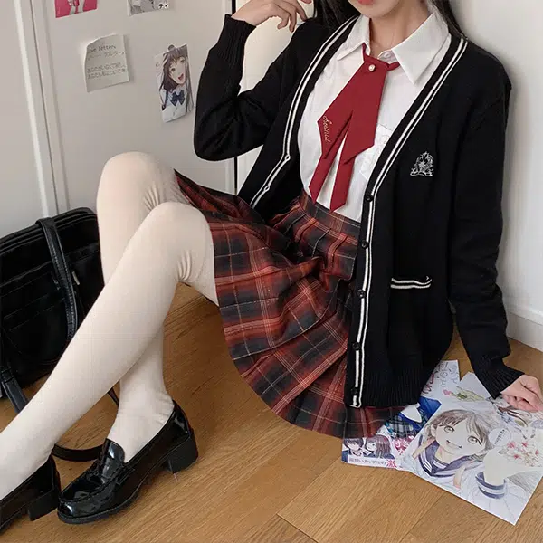 冰淇淋与鲸 温柔慵懒风长袖开衫毛衣 女款