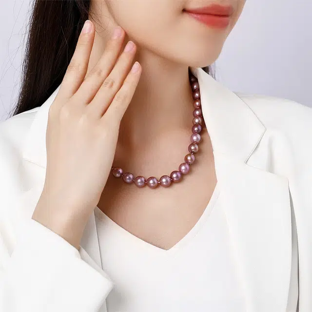 珍珠皇后 爱迪生紫色 小众设计高级感 淡水珍珠 项链 女款