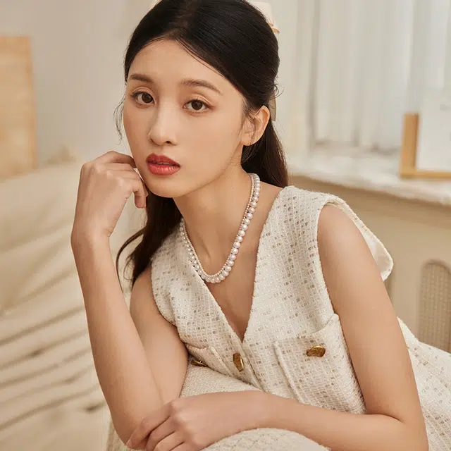 珍珠皇后 名门淑女 双层链 淡水珍珠 项链 女款