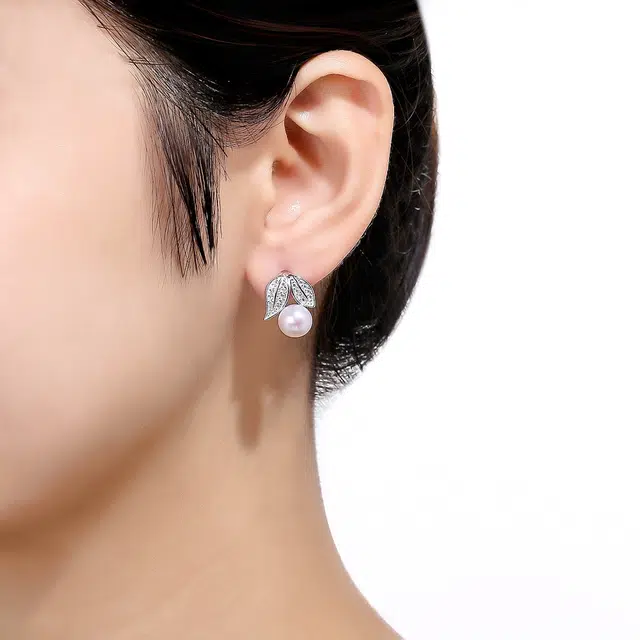 珍珠皇后 气质铃兰 淡水珍珠耳环  女款