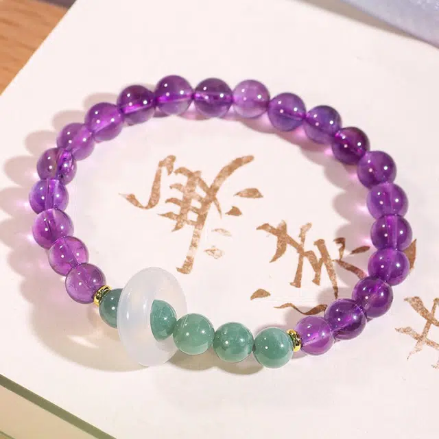 珍珠皇后 前程似锦 金榜题名 天使转运 事业学业顺利 简约大气时髦百搭高级感高颜值好运处理 紫水晶 手串 男女同款情侣款