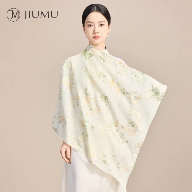 玖慕 国风方巾 桑蚕丝 丝巾 女款
