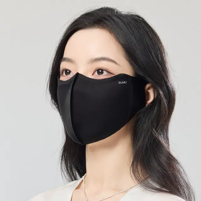 玖慕 防紫外线护眼角立体贴脸 桑蚕丝 口罩 女款