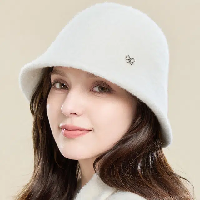 玖慕 加厚保暖 绵羊毛 渔夫帽 女款