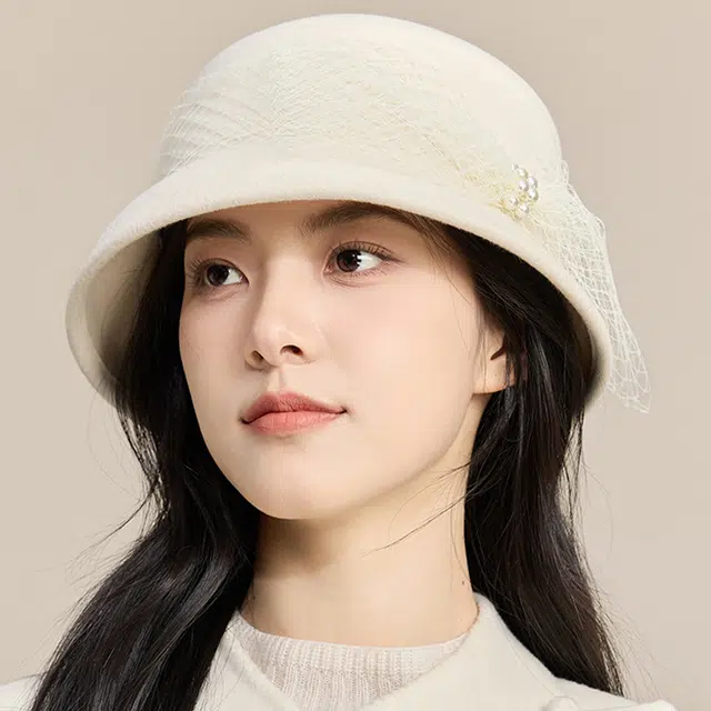 玖慕 复古 绵羊毛 渔夫帽 女款