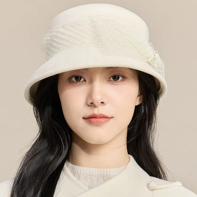 玖慕 复古 绵羊毛 渔夫帽 女款