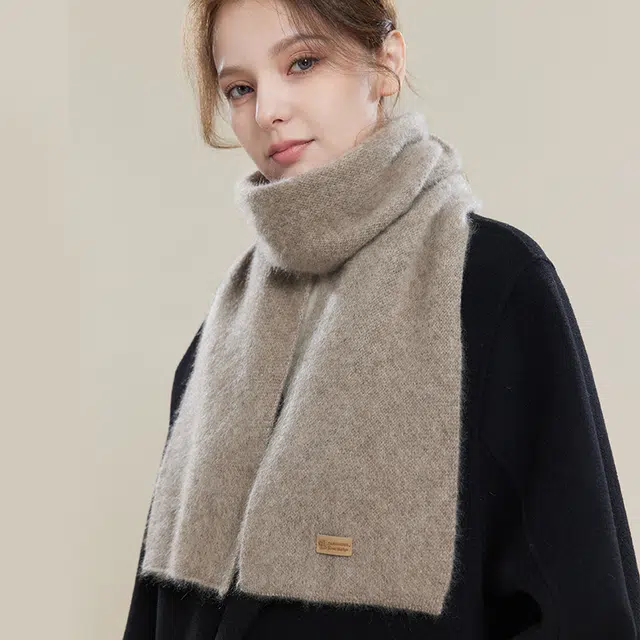 玖慕 加厚保暖 山羊绒 绒线围巾 女款
