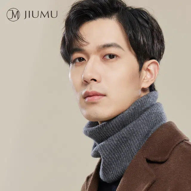 玖慕 保暖防寒 绵羊毛 围脖 男款