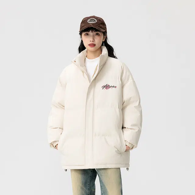 KOKO BASE Classic Embroidered Sakura Puffer Jacket