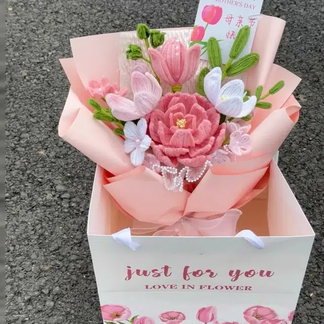 艾情草之恋（玩具） 花束扭扭棒康乃馨牡丹永生花束 玩具