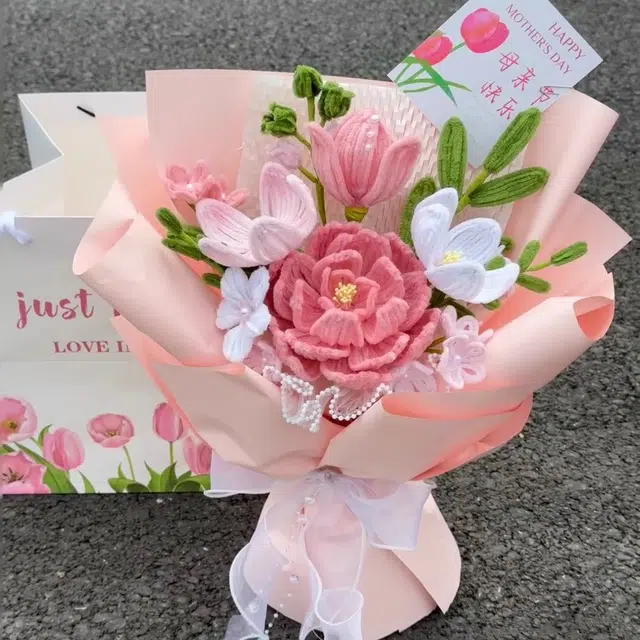 艾情草之恋（玩具） 花束扭扭棒康乃馨牡丹永生花束 玩具