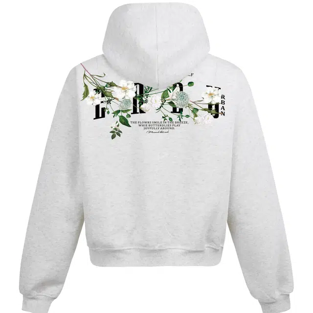 而度 文艺风森系花卉美式重磅宽松时尚卫衣 男女同款