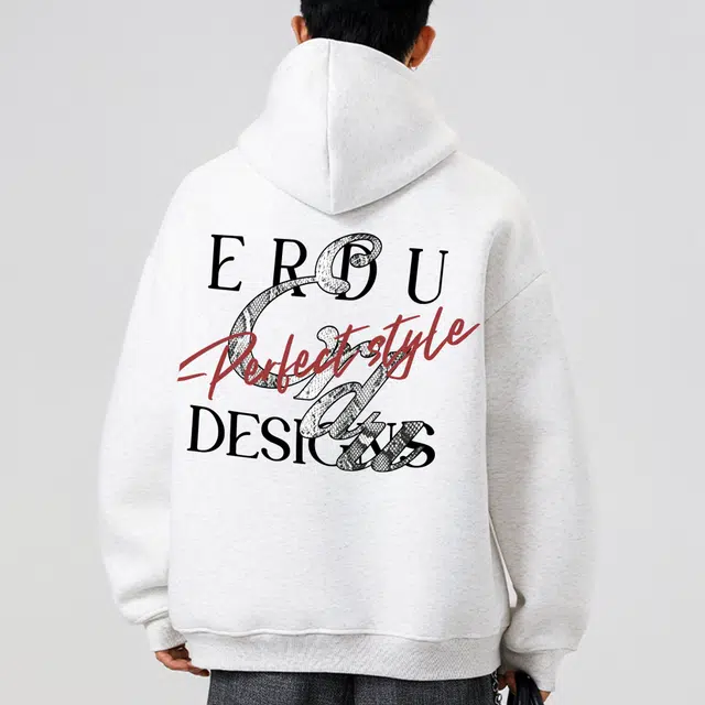 而度 街头潮牌蛇纹皮字母美式嘻哈情侣秋季国潮连帽卫衣 男女同款