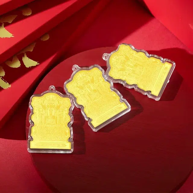 金临门 国潮好物 广济龙王菩萨龙财神有求必应手机贴 挂件 足金 一口价 金片 男女同款情侣款
