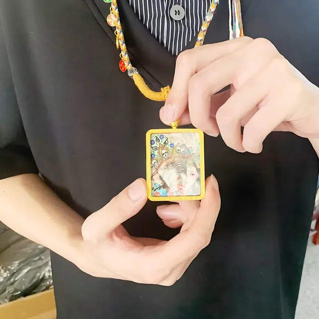 【财源滚滚】 正大福 五路财神前世今生 文创藏式新中式复古国潮唐卡扎基拉姆一帆风顺平安喜乐上岸复古编绳# 琉璃 项链 男女同款情侣款