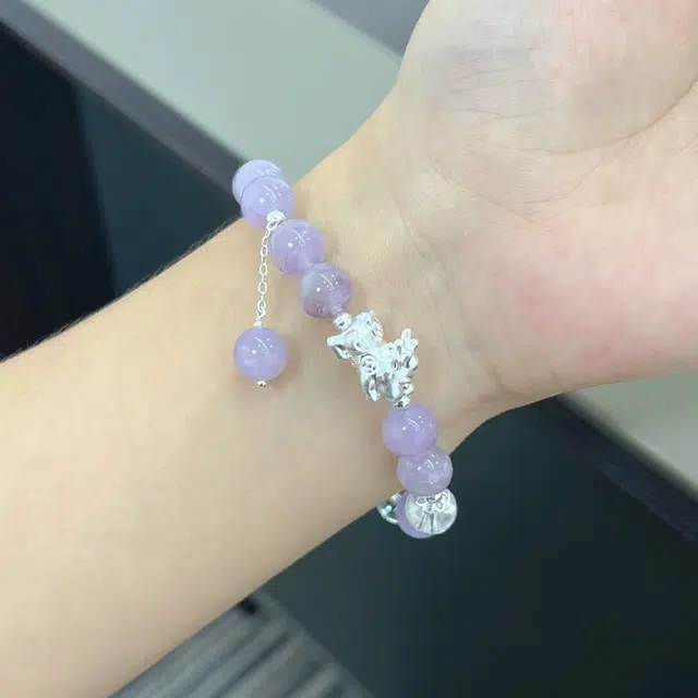 华髻 貔极泰来 新中国简约设计高级感招财纳福小众设计轻奢九紫离火转运珠百搭合成/人造 玉髓 手串 男女同款情侣款