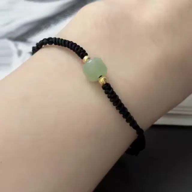 【赠金手机贴】 华髻 转运珠 新中式国潮手工编织上岸转运温柔穿衣 小众设计高级感个性冷淡风天然 玉髓 手链 男女同款情侣款