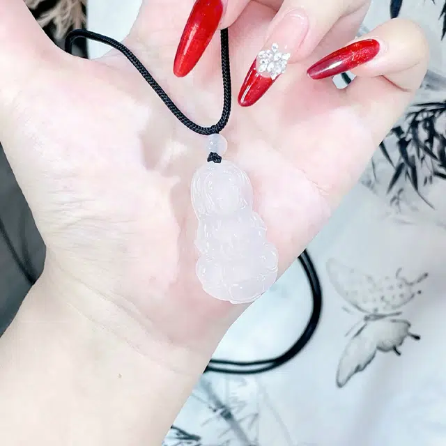 华髻 事事如意观音 新中式国风精致 招财转运平安 玉髓 项链 男女同款情侣款