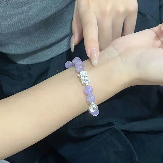 华髻 貔极泰来 新中国简约设计高级感招财纳福小众设计轻奢九紫离火转运珠百搭合成/人造 玉髓 手串 男女同款情侣款
