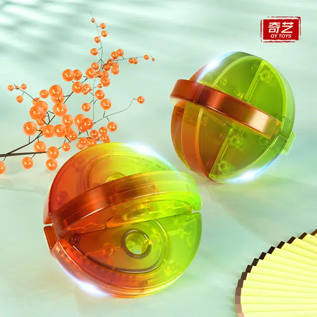 奇艺 鲁班锁榫卯琥珀渐变孔明锁 魔方