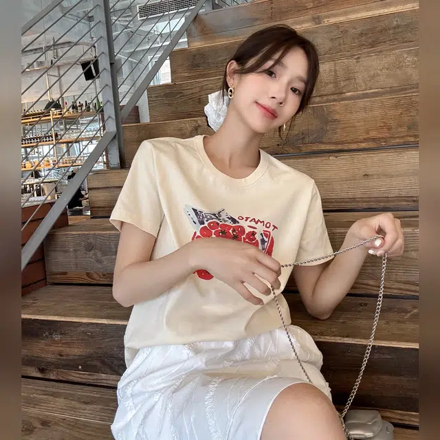 法儿家 柔软浪花夏季韩系纯棉设计感木耳花边半身休闲长裙 女款