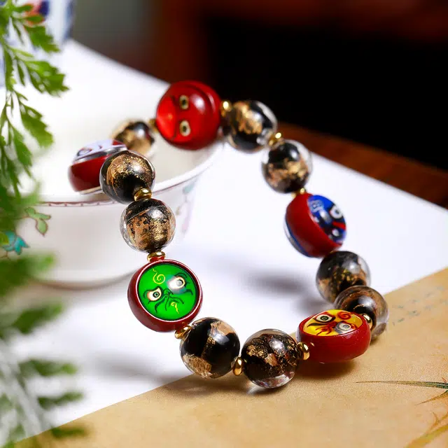 梨云暮雪 五路财神 无色香灰 考严考试考公上岸 民族风转运 招财纳福 本命年 多宝财神 发财 赚钱 琉璃 手串 男女同款情侣款