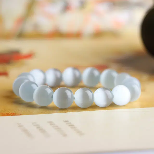 梨云暮雪 新中式纯净气质时尚氛围感 琉璃 玉石手串 男女同款情侣款