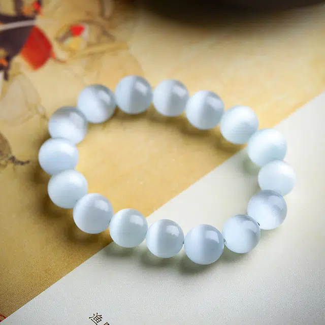 梨云暮雪 新中式纯净气质时尚氛围感 琉璃 玉石手串 男女同款情侣款