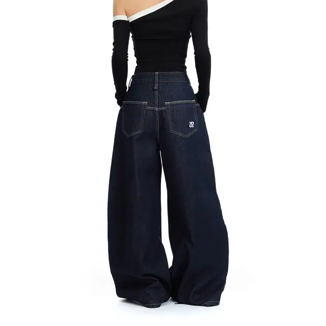 APEA Wide Leg Jeans Deep Blue