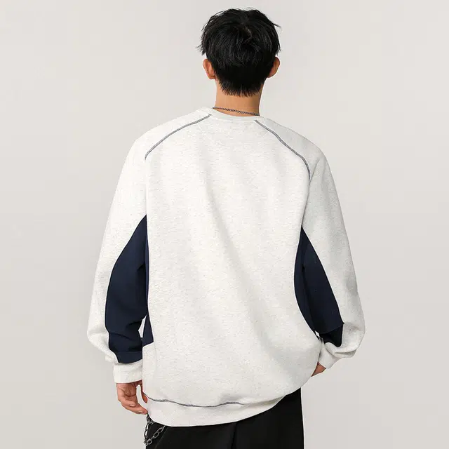 巴塞罗那足球俱乐部 美式复古学院风小众百搭宽松日常休闲字母印花设计感圆领卫衣 男女同款