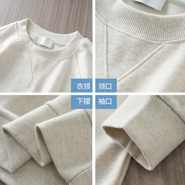 杜克恩 美式复古圆领无性别穿搭长袖卫衣 男女同款