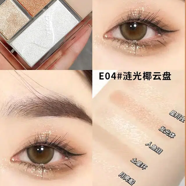 唯资 持妆提亮啵啵麻薯腮红+绮梦五色眼影盘套组 修饰肤色