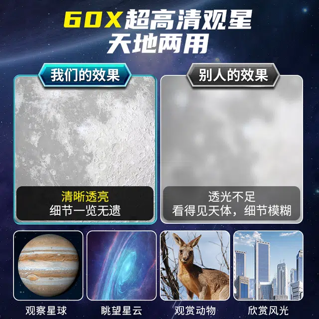 贝杰斯 天文望远镜 专业观星高倍高清 户外可夜视 玩具