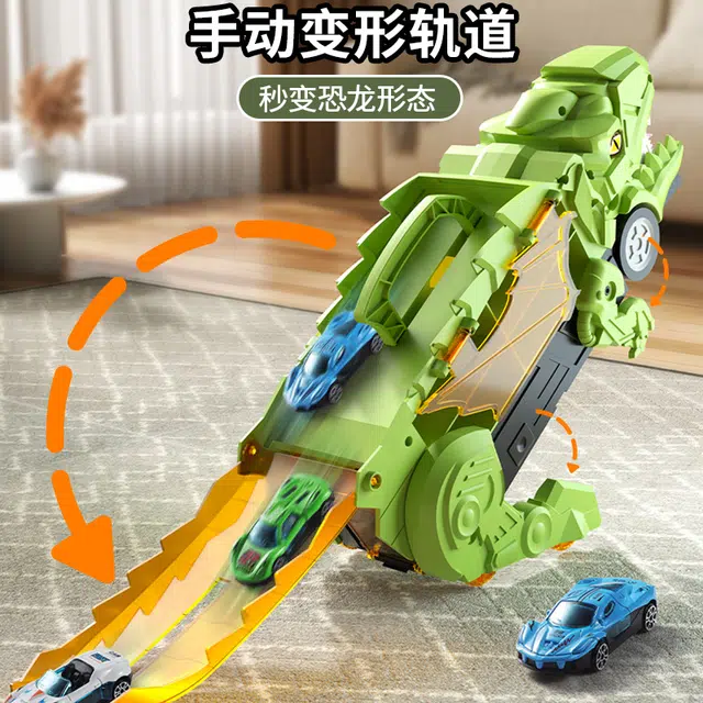 贝杰斯 恐龙轨道 霸王龙工程小汽车 玩具
