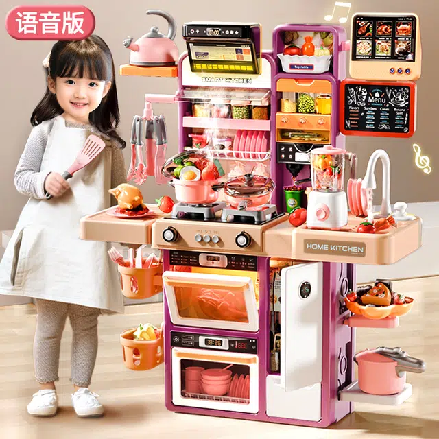 贝杰斯 过家家做饭小厨房碗柜 做饭煮饭全套 玩具