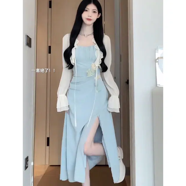 松本丧丧 慵懒风开衫纯色防晒开衫长袖上衣雪纺衫 女款