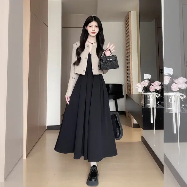 松本丧丧 秋季 重工蝴蝶结刺绣设计感千金小香风截短外套 女款