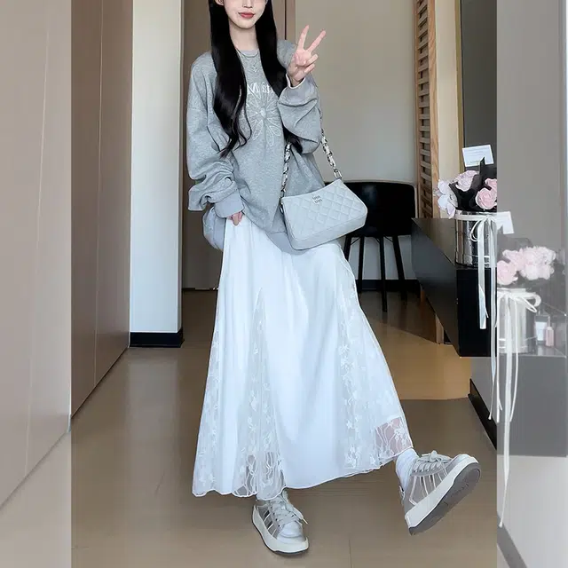 松本丧丧 秋冬休闲感套头慵懒宽松休闲 设计感穿搭卫衣 女款