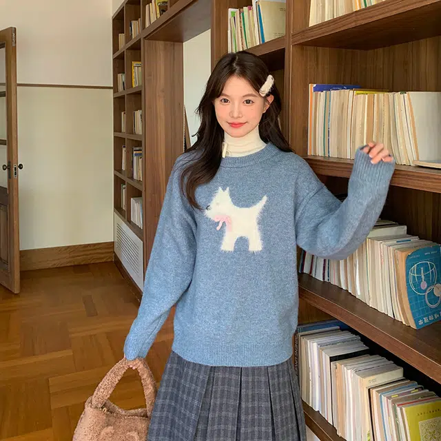 东鲸岁时记 慵懒风复古温柔开学甜妹穿搭外套针织衫 女款 礼盒装