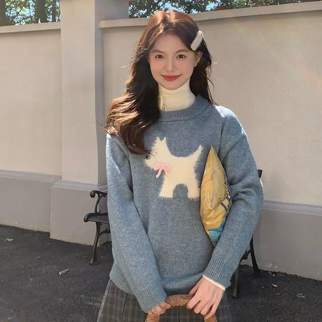 东鲸岁时记 慵懒风复古温柔开学甜妹穿搭外套针织衫 女款 礼盒装