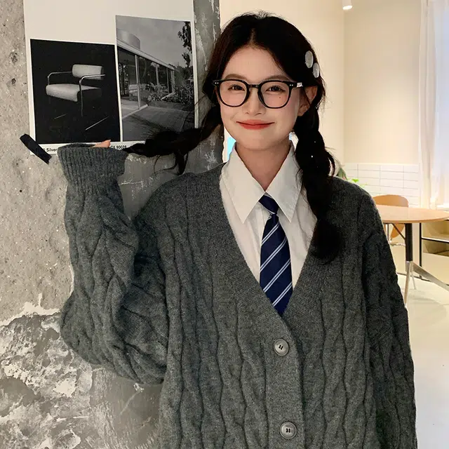 东鲸岁时记 学院风格纹松弛感通勤休闲长裙 女款 黑灰长裙