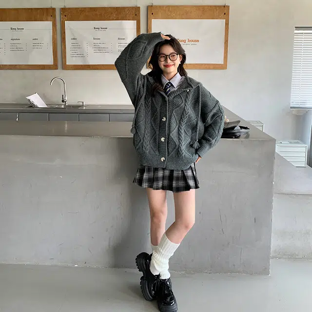 东鲸岁时记 学院风宽松纯色长袖连帽毛衣 男女同款 灰色