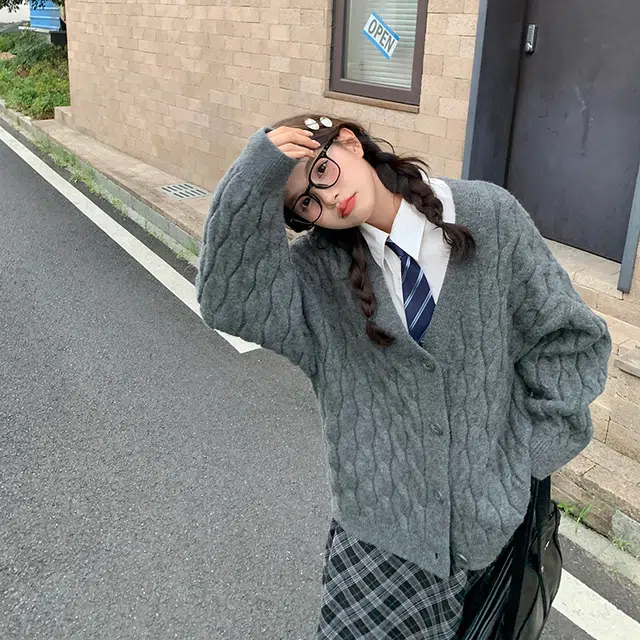 东鲸岁时记 学院风格纹松弛感通勤休闲长裙 女款 黑灰长裙