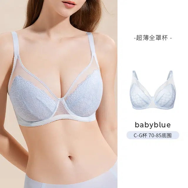 奶糖派 大胸显小蕾丝显瘦舒适文胸 女款