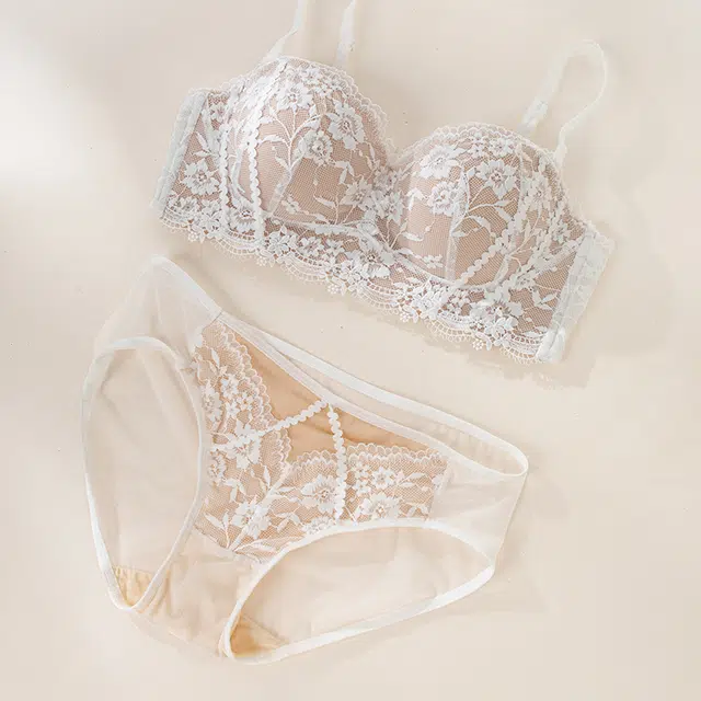 内在密码 蕾丝内衣女半杯聚拢小胸显大无钢圈上托收副乳法式纯欲文胸 女款