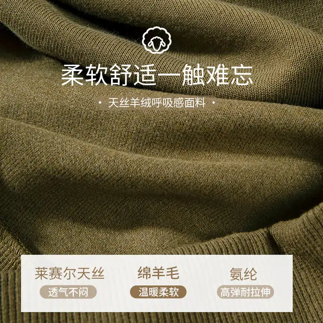 内在密码 外穿宽松版套头圆领上衣女羊毛加绒秋冬打底厚款长袖纯色卫衣保暖上装 女款