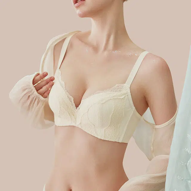 内在密码 内衣女小胸聚拢显大无钢圈收副乳防下垂纯欲性感蕾丝圆圆胸文胸罩