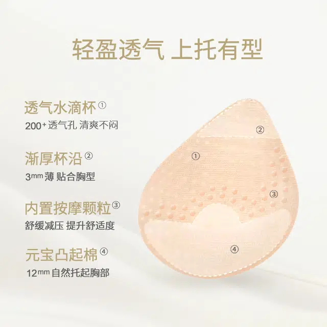 内在密码 内衣小胸聚拢裸感无痕果冻无钢圈上托收副乳蕾丝薄款透气文胸 女款