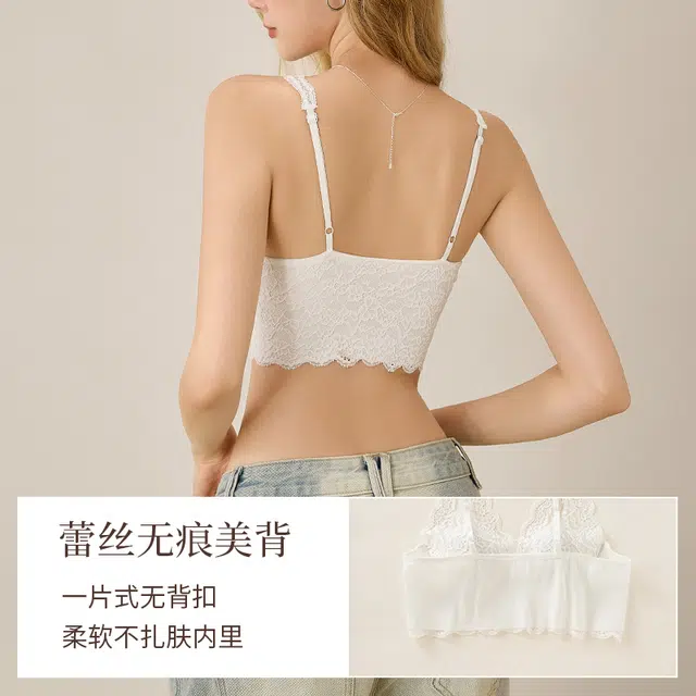 内在密码 纯欲蕾丝薄款透气小胸聚拢收副乳法式性感文胸 女款