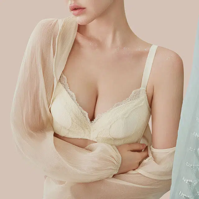 内在密码 内衣女小胸聚拢显大无钢圈收副乳防下垂纯欲性感蕾丝圆圆胸文胸罩
